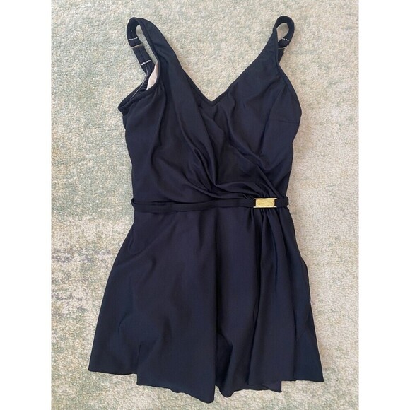 Roxanne Classics Women’s Size 14 Bra Size 32C Black Swimsuit Dress - Picture 1 of 10